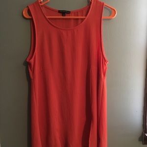Orange summer flowy tank top
